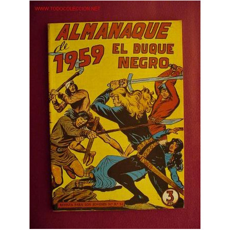 EL DUQUE NEGRO (MAGA). ALMANAQUE 1959 (facsimil)